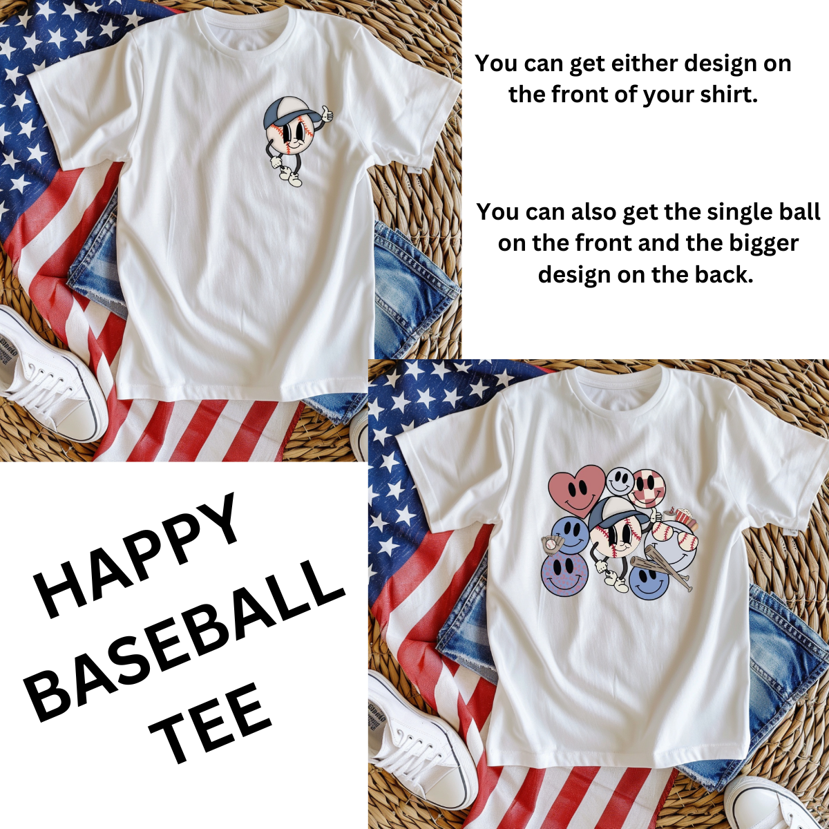 Happy Baseball Tee