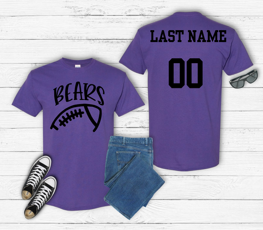 Bears Football Customizable T Shirt