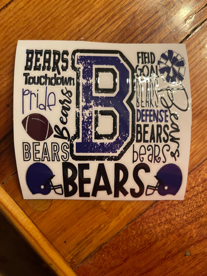 Bears Decals 3x5in