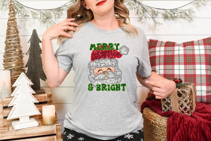 Christmas Faux Embroidery Shirt