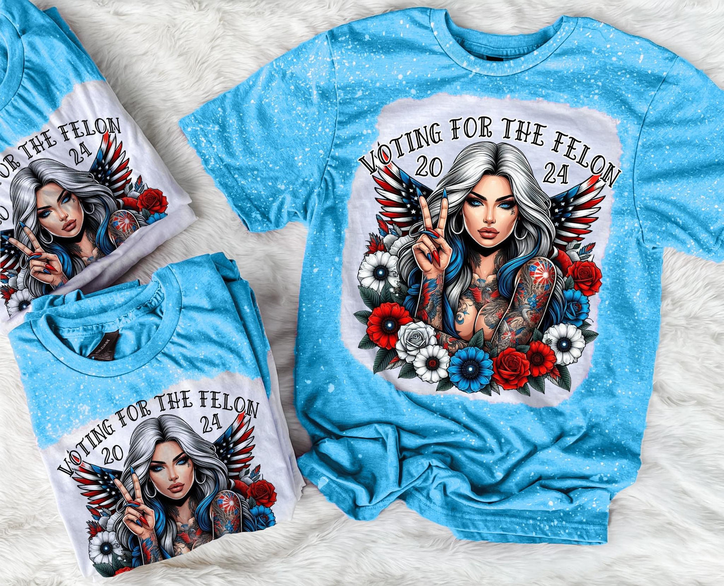 Voting For A Felon Flower Tee