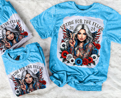 Voting For A Felon Flower Tee