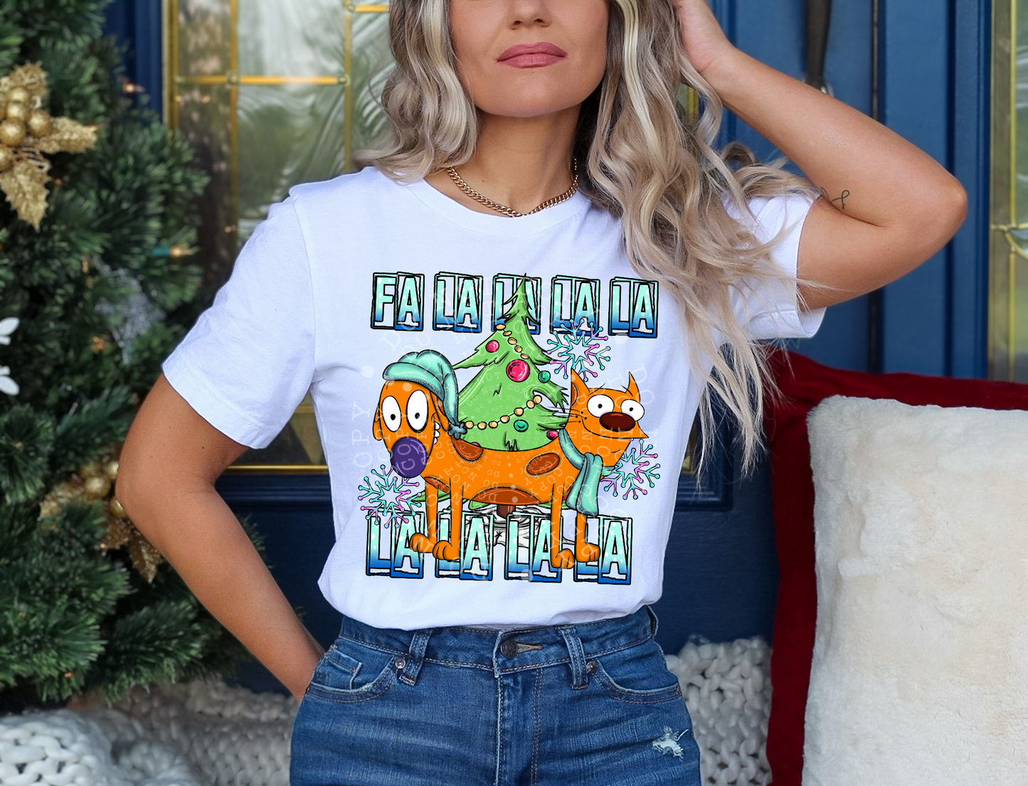 Fa La La La CatDog Tshirt